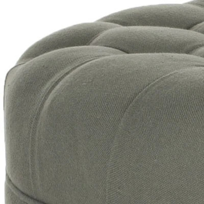 Lark Tufted Round Ottoman Sea Mist   Modern   Footstools And Ottomans   by Virgil Stanis Design  Houzz