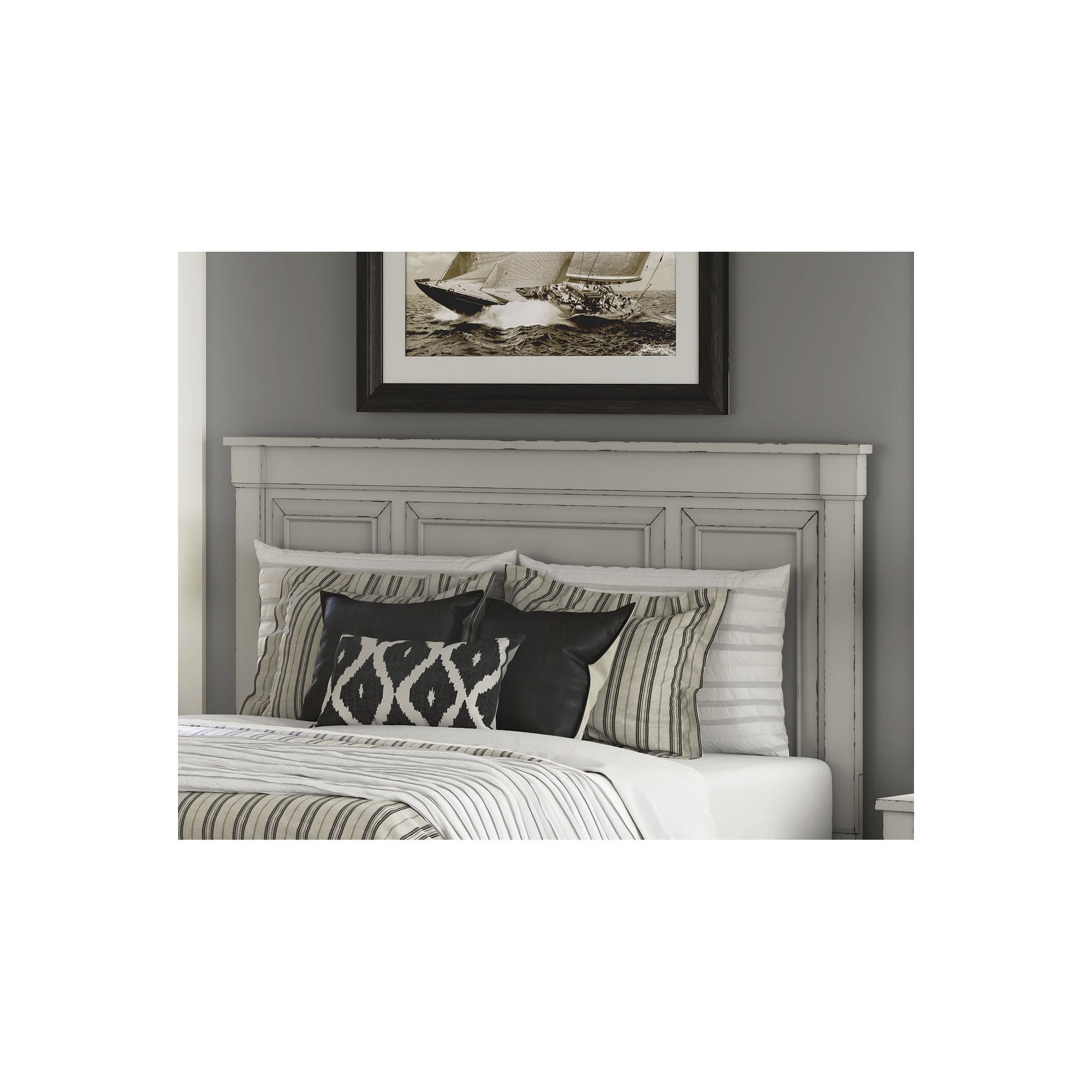 Signature Design by Ashley Jennily White Panel Headboard - - 37450863