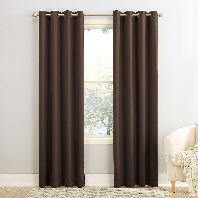 Sun Zero 1-Panel Gramercy Grommet Room Darkening Window Curtain