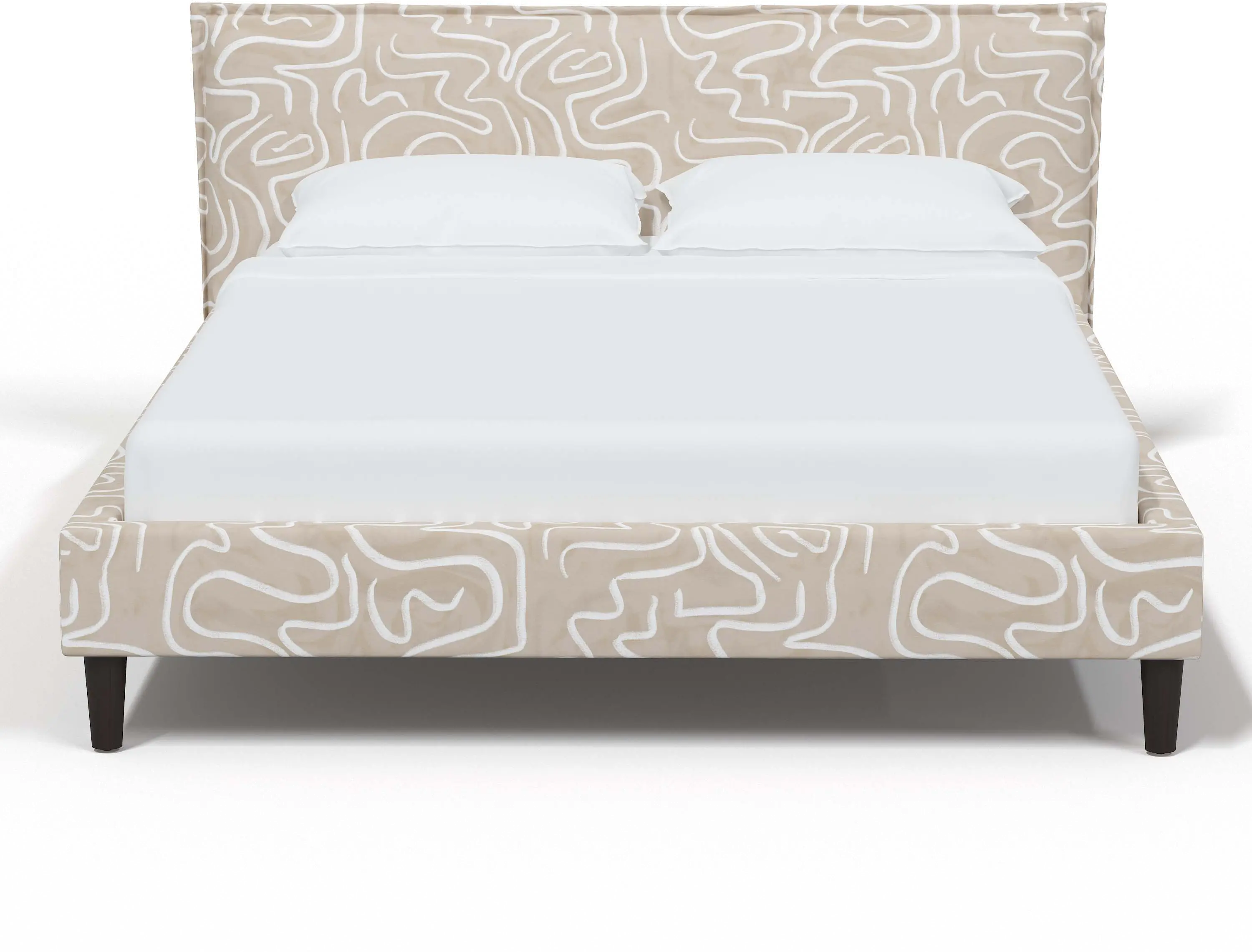 Maeve Beige Abstract Print Twin Platform Bed - Skyline Furniture