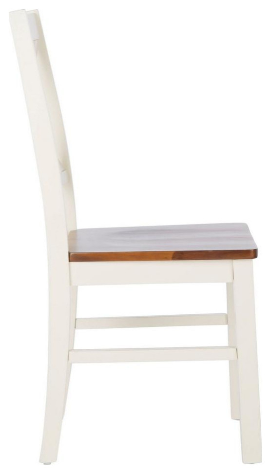 Ozzie Dining Chair  Set of 2  White/Natural   Transitional   Dining Chairs   by V.S.D Furniture  Houzz