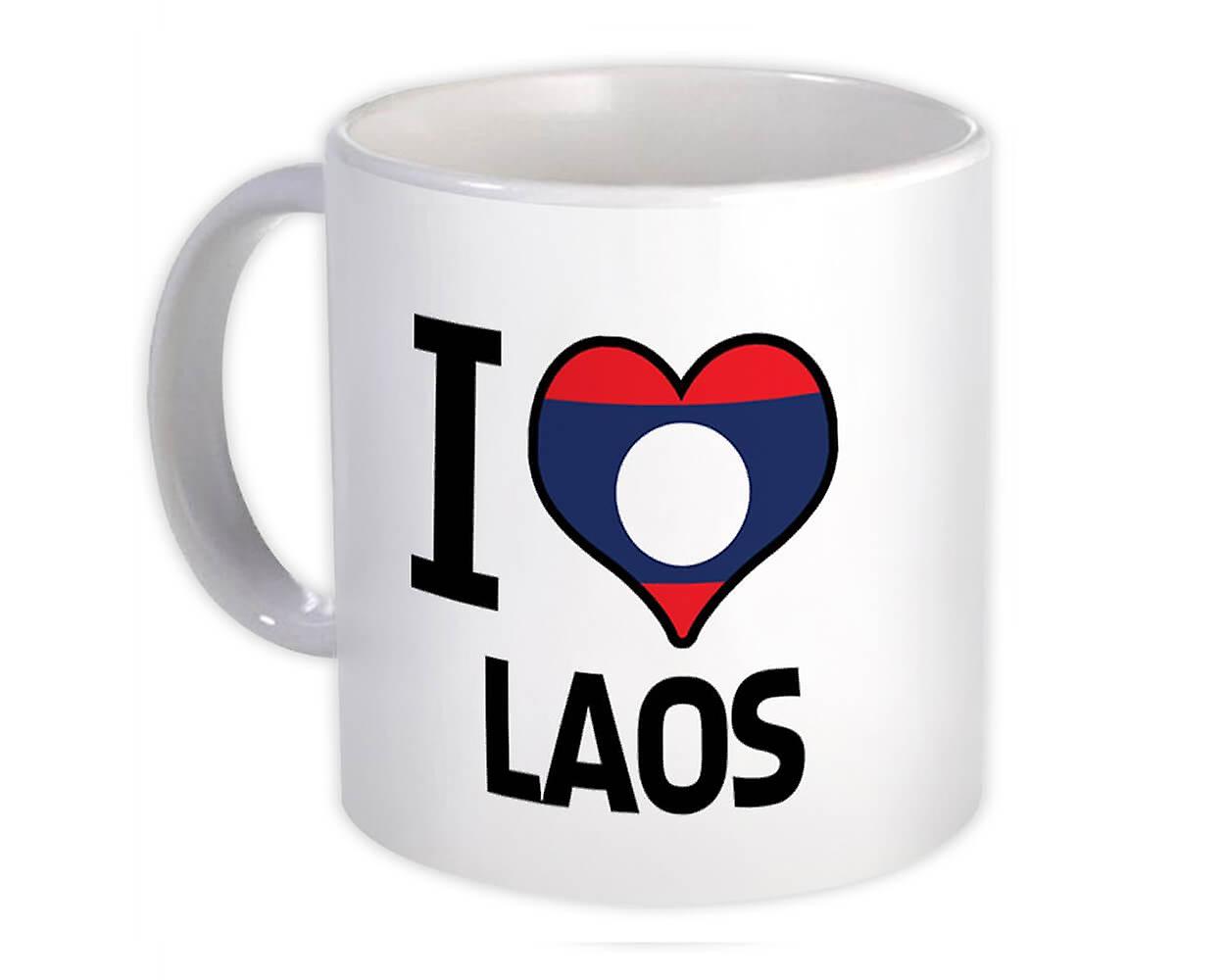 Gift Mug: I Love Laos Flag