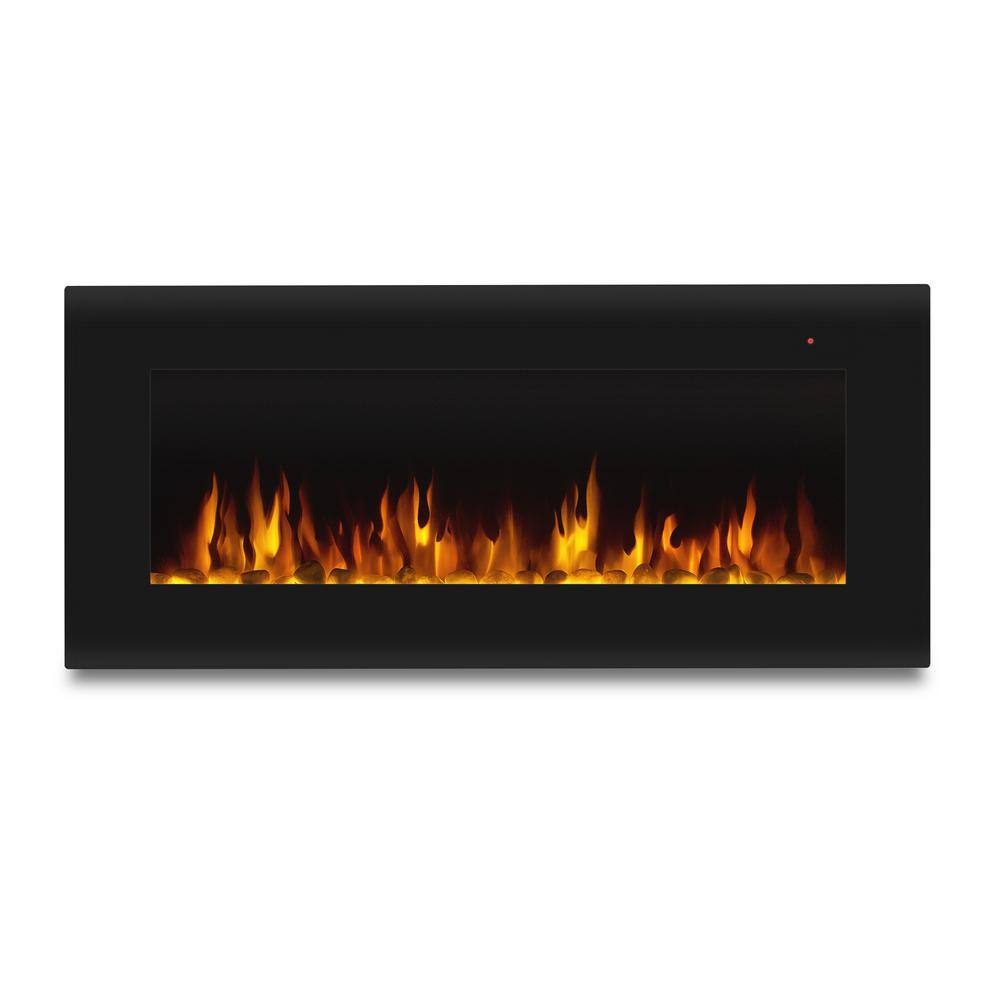 Real Flame Corretto 40 in. Wall-Mount Electric Fireplace in Black 1340E-BK