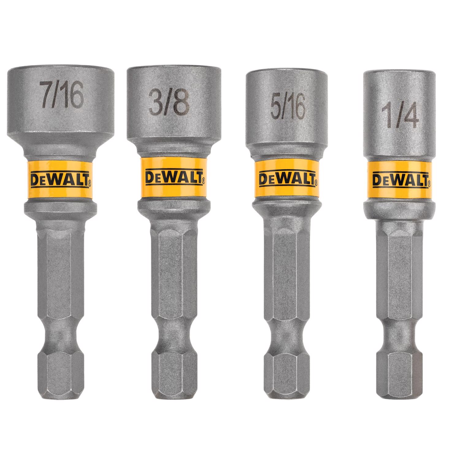 DW Maxfit 2 in. L Steel Nut Setter Nut Driver Set 4 pc