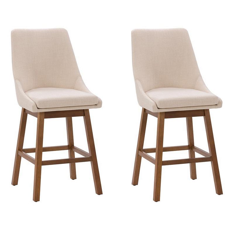 CorLiving Boston Formed Back Fabric Barstool Set of 2