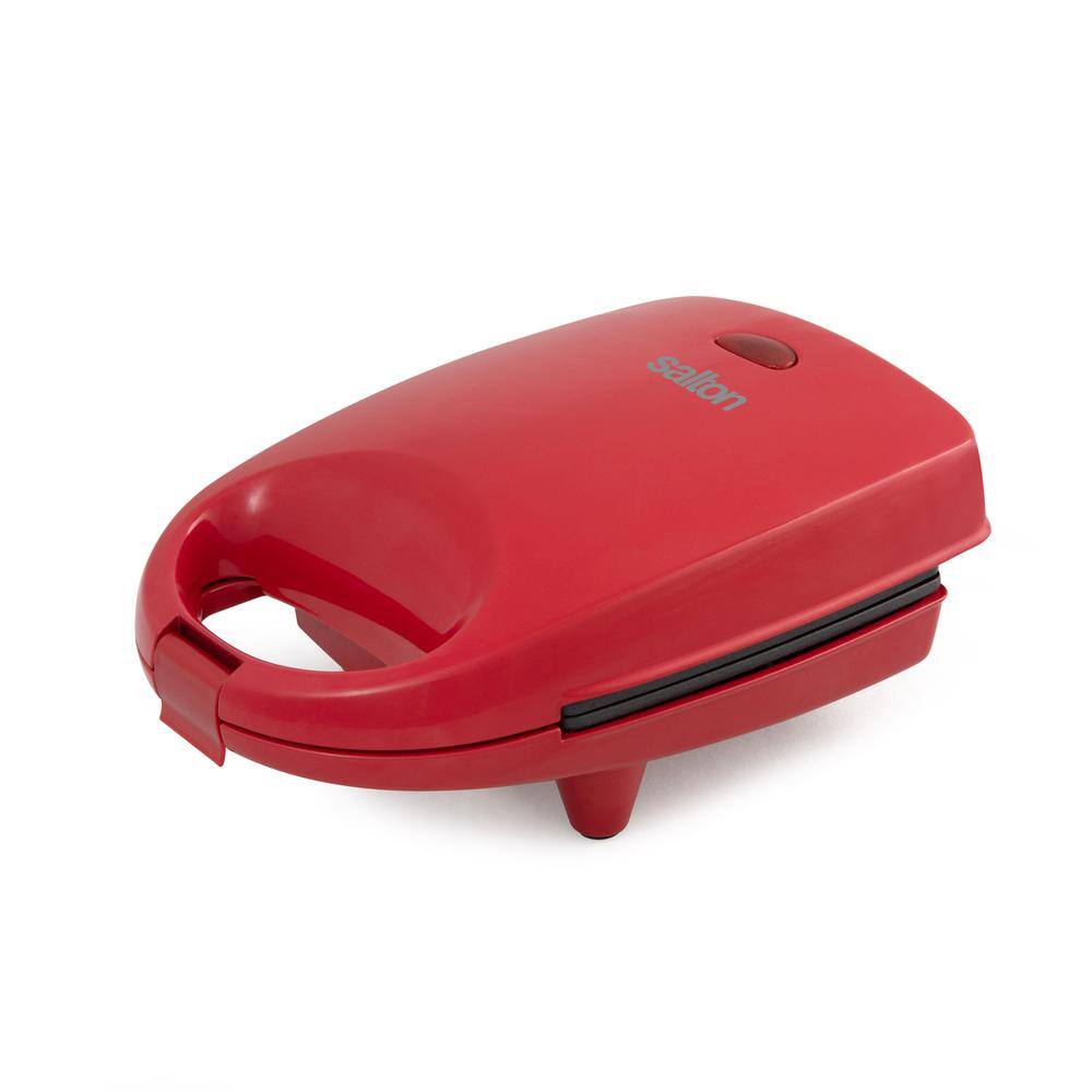 Salton 520 W Single Red Waffle Bowl Maker with Recipes Included WM1907