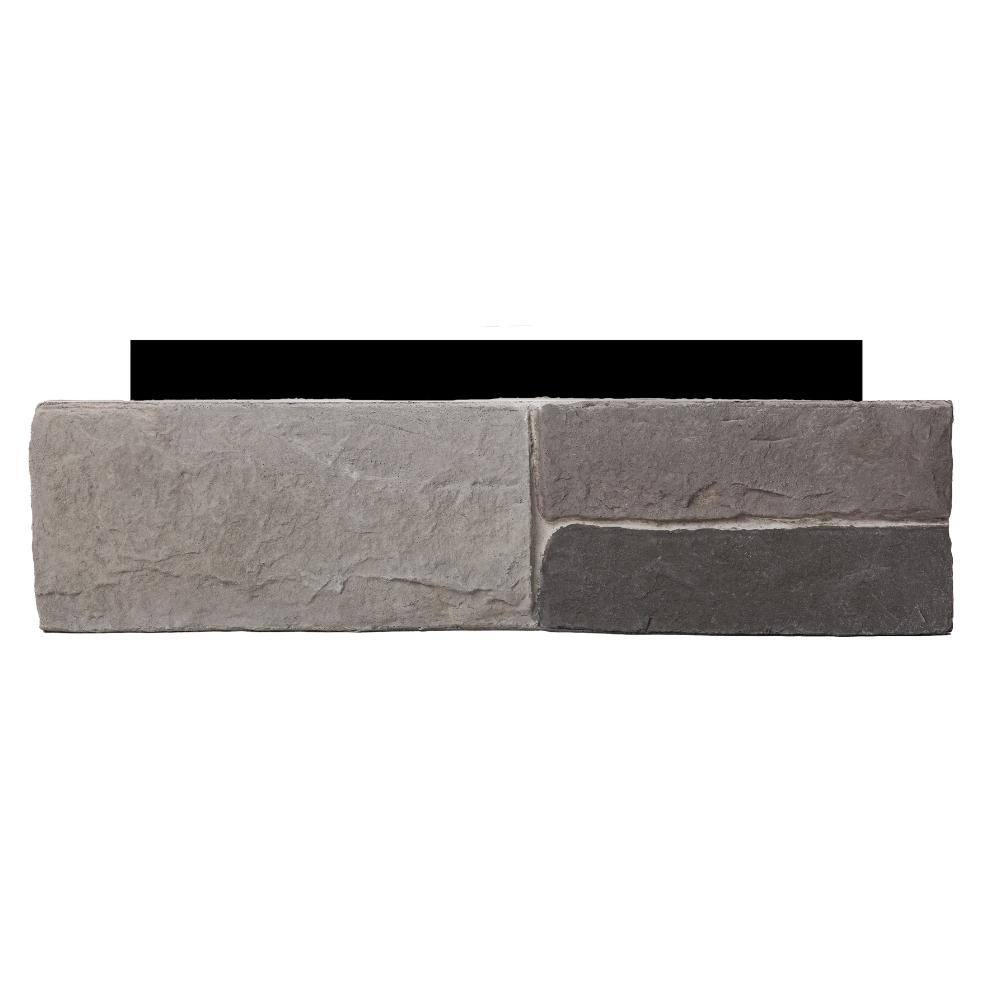 ADORN Shadowledge Slate 23.5 in. x 6 in. Stone Veneer Siding (Flats) SFLAT