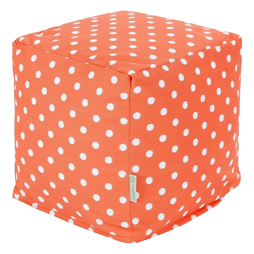 Majestic Home Goods Ikat Dot Indoor / Outdoor Ottoman Pouf Cube