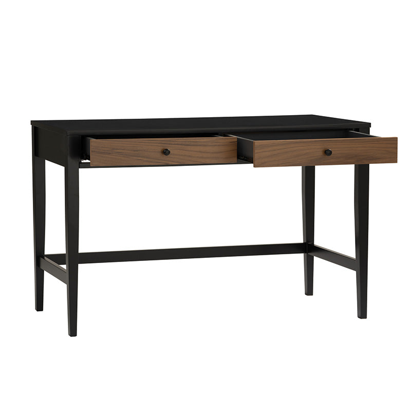 CONALL Study Desk 120cm - Walnut & Black