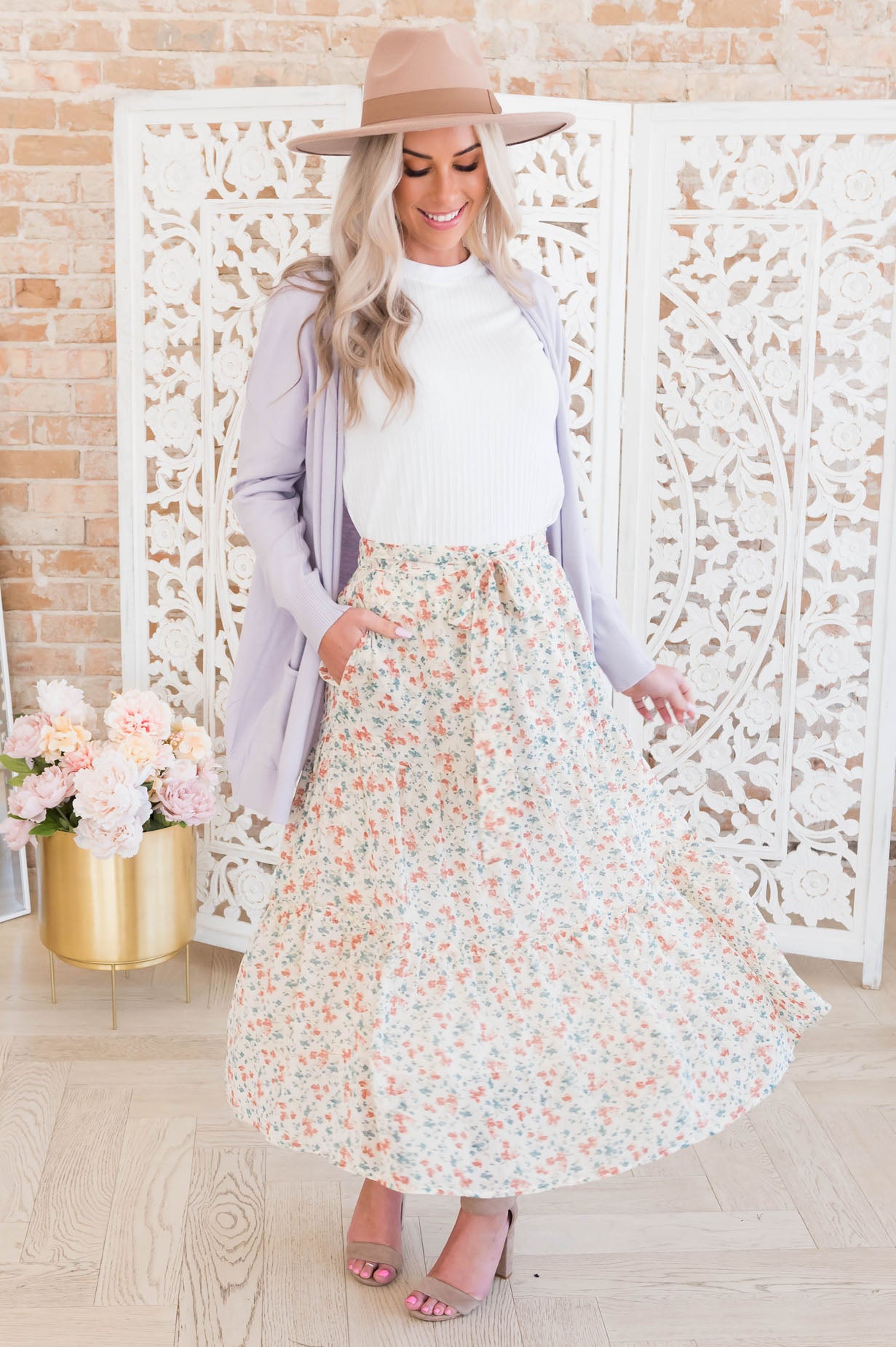 Waiting On Spring Modest Maxi Skirt