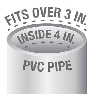 Oatey Fast Set 3 in. Outside Fit or 4 in. Inside Fit PVC Hub Toilet Flange with Test Cap and Stainless Steel Ring 435922