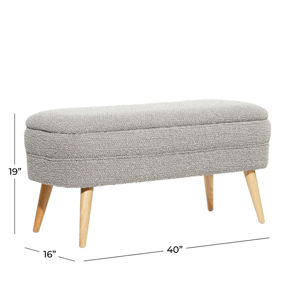 Wood Contemporary Storage Bench   40 x 16 x 19