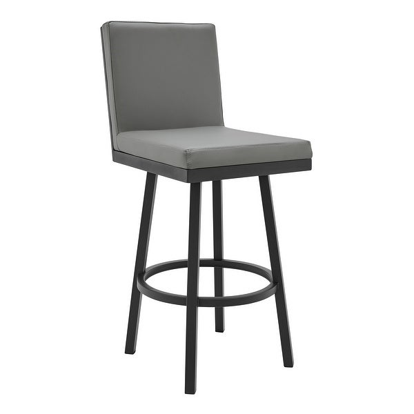 Gem Counter or Bar Stool in Faux Leather and Metal