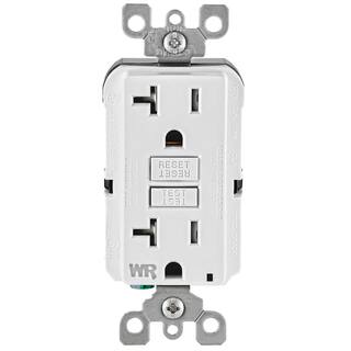 Leviton 20 Amp 125-Volt Duplex Self-Test Tamper ResistantWeather Resistant GFCI Outlet (10-Pack) White VW1-GFWT2-HW1