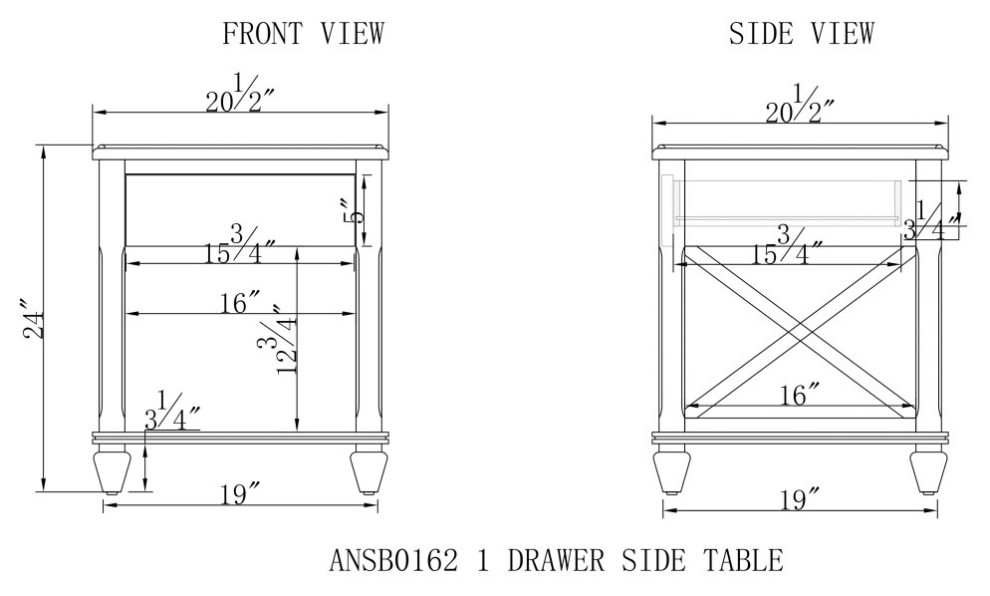 Stockbridge 21 quotSquare Wood End Table  Drawer   Transitional   Side Tables And End Tables   by Bolton Furniture  Inc.  Houzz