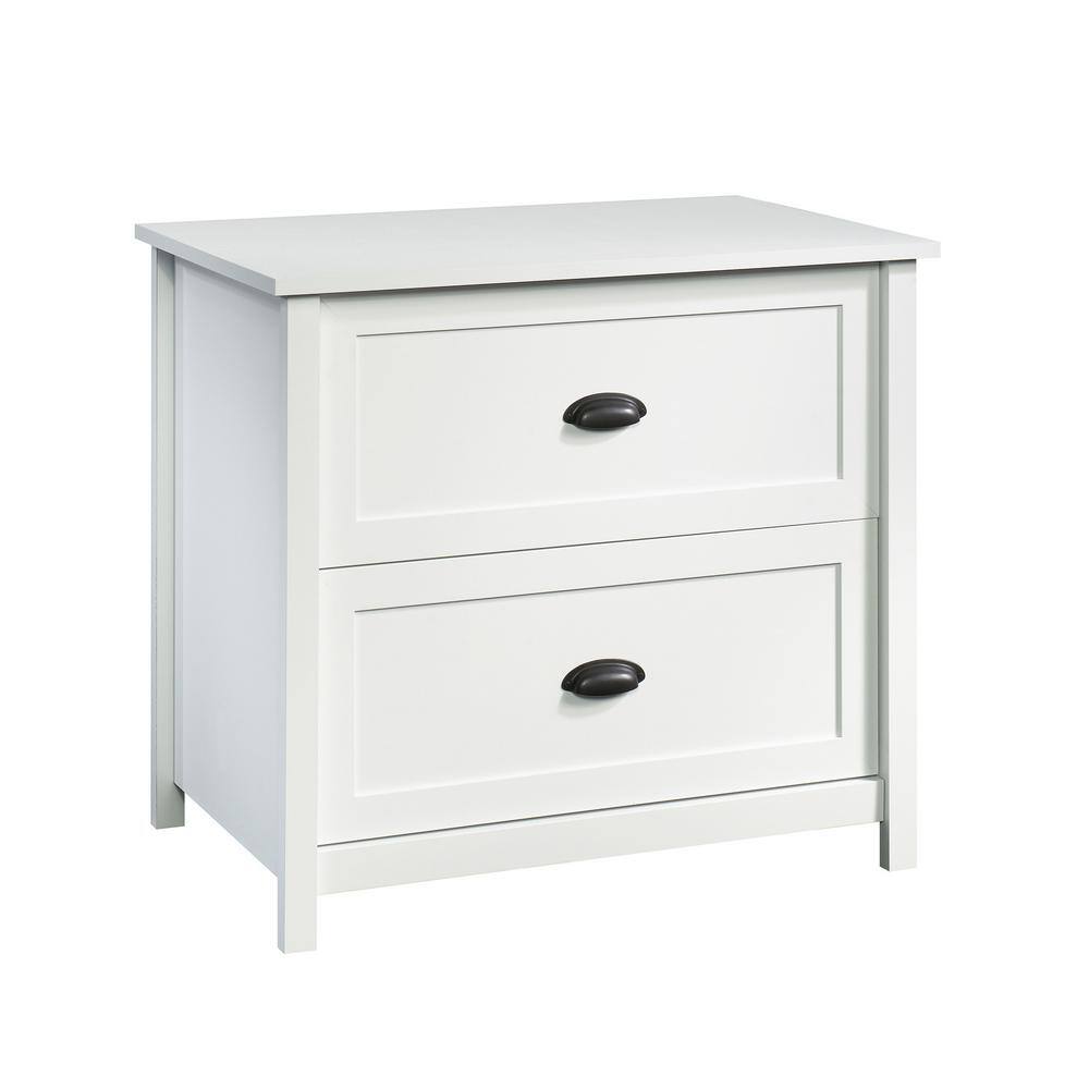 SAUDER County Line Soft White Decorative Lateral File Cabinet with 2-Drawers 427565