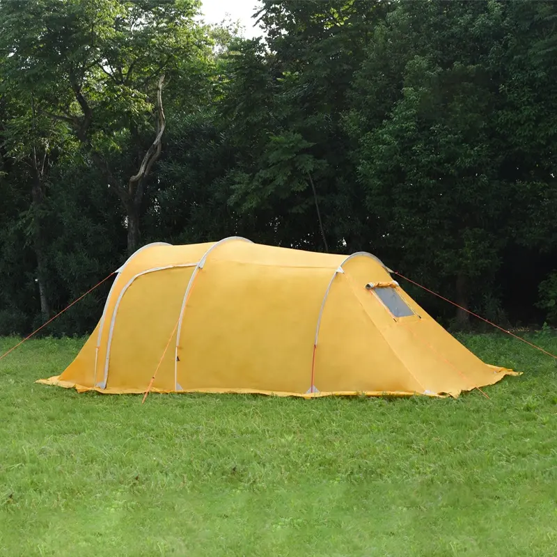 Factory Direct Supply Custom Yellow Tente Waterproof  4 Person Outdoor Family Camping Tent