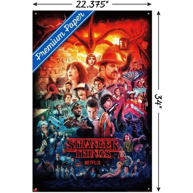 Trends International Netflix Stranger Things Three Seasons One Sheet Unframed Wall Poster Prints