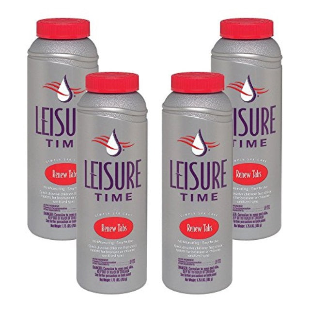 leisure time 45305-04 renew tabs for spas and hot tubs (4 pack), 1.75 lb