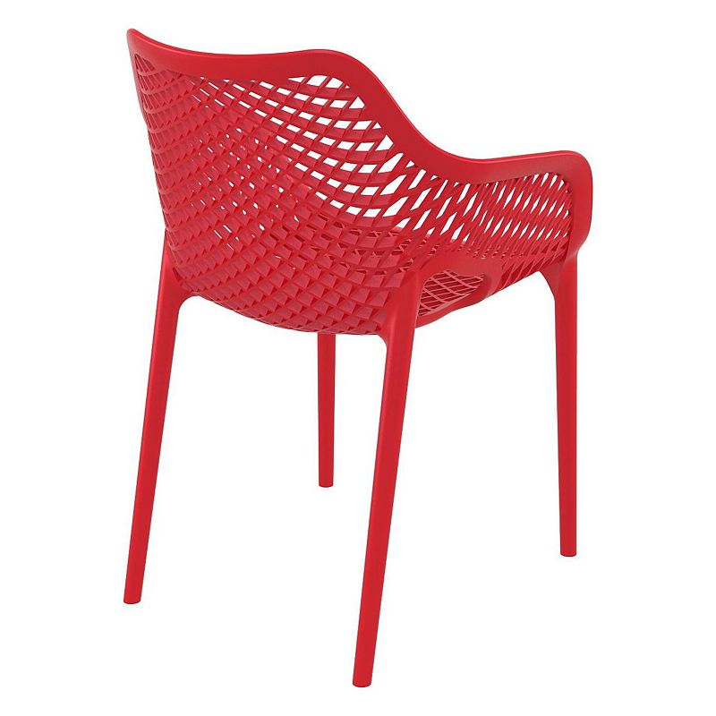 32.25 Red Outdoor Patio Dining Arm Chair - Extra Large