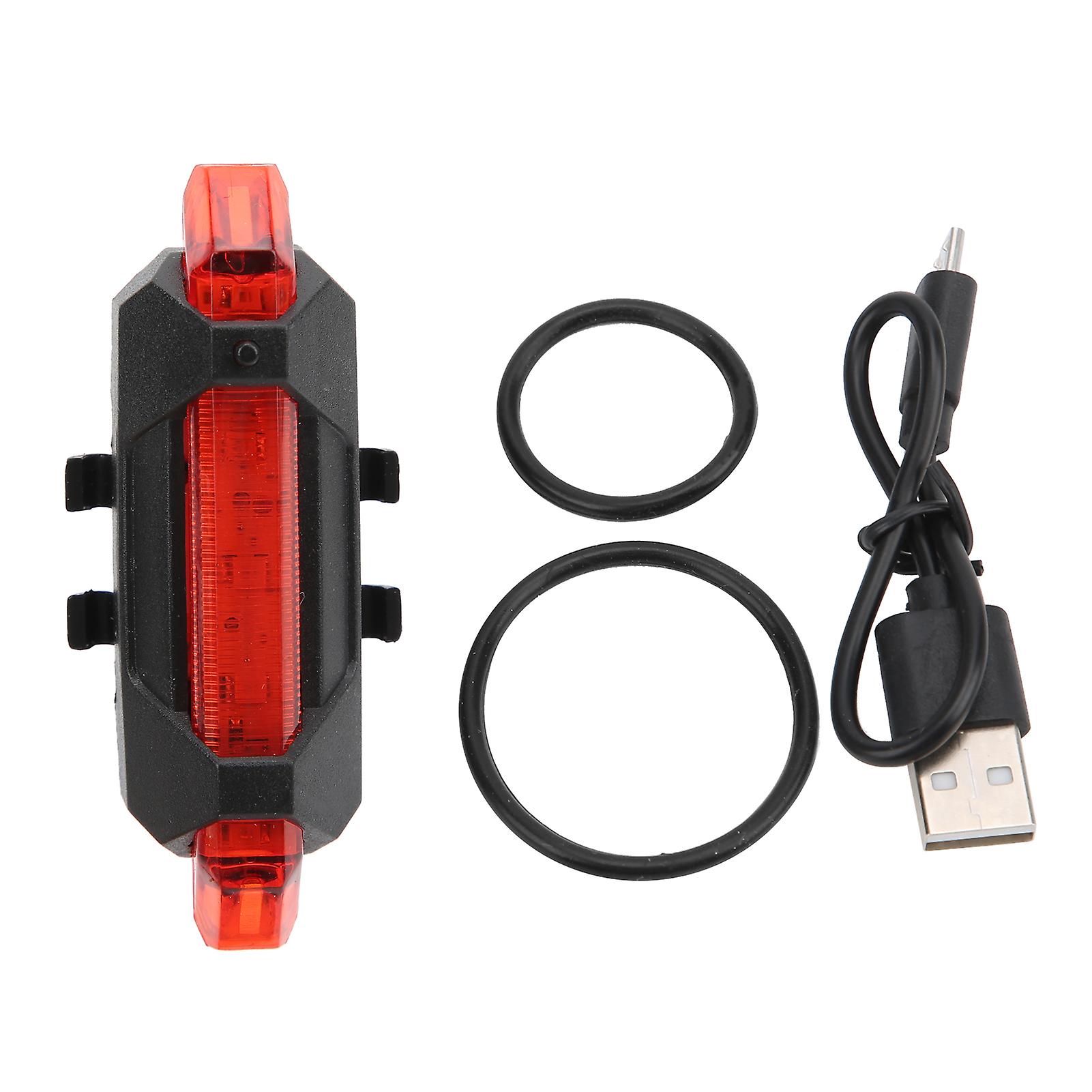 Usb Rechargeable Bicycle Tail Light Cycling Rear Led Warning Light Cycling Accessoryred