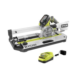 RYOBI ONE+ 18V Cordless 5-12 in. Flooring Saw Kit with Blade 4.0 Ah Battery and Charger PGC21K