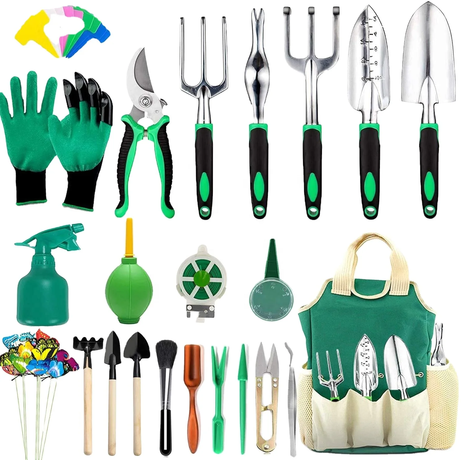 83 Pieces Aluminum oy Gardening Hand Tools and Succulent Kit as a Whole Package for Gardening Work