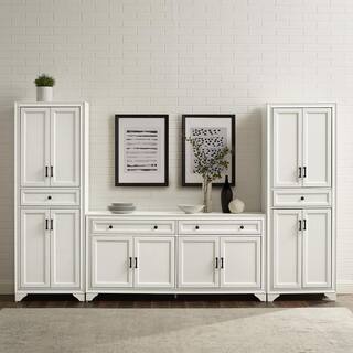 CROSLEY FURNITURE Tara White Sideboard with Pantries KF33012WH