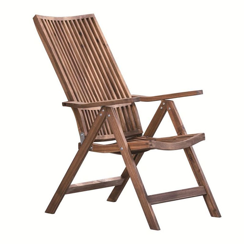 44.5 Brown Bayside Retreat Adjustable Lounge Chair