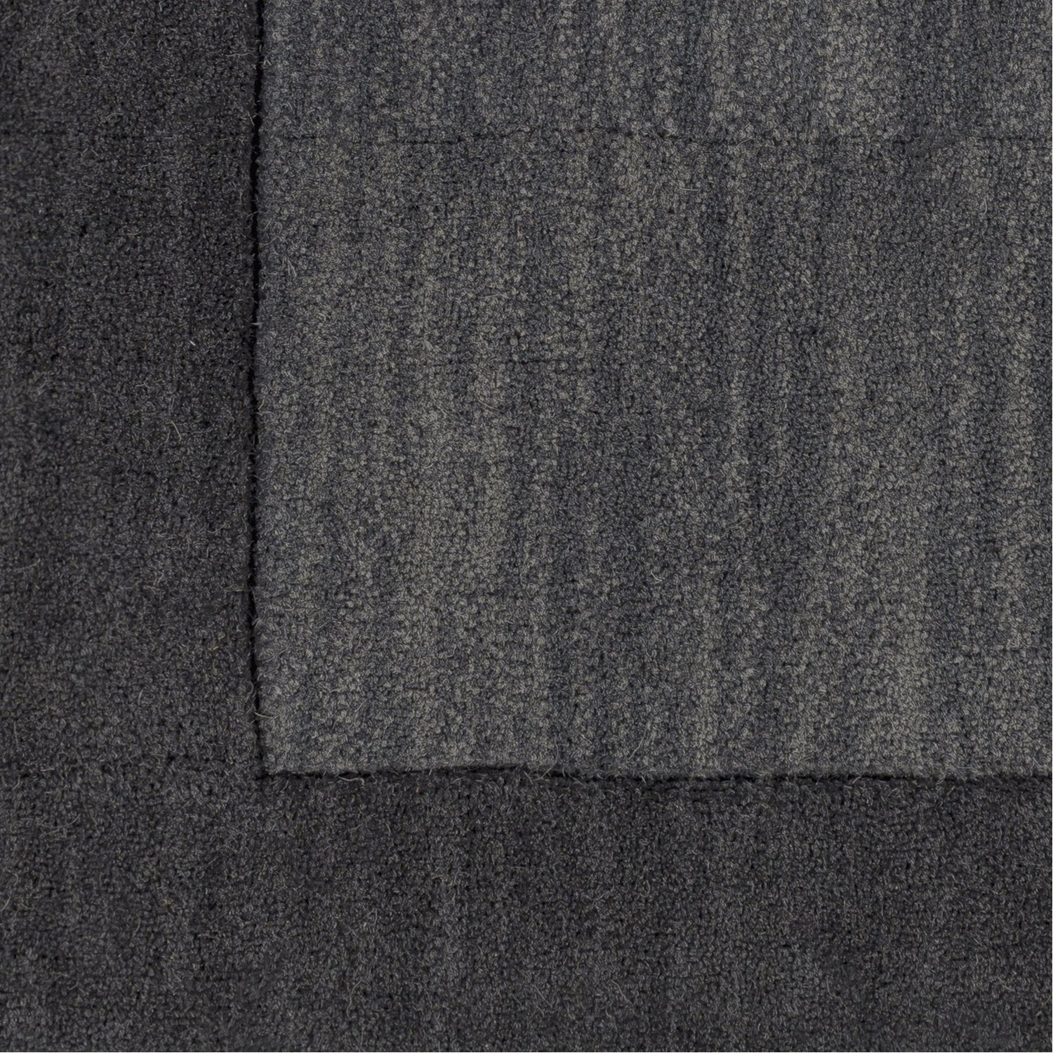 Mystique Collection Wool Area Rug in Jet Black and Charcoal Grey