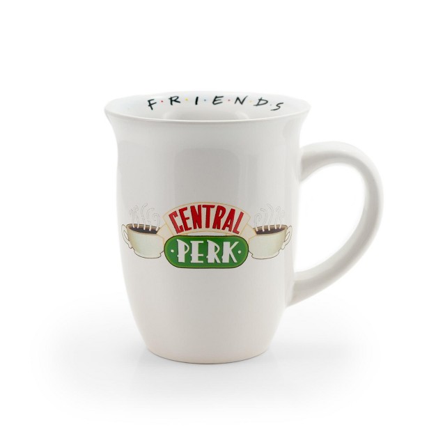 Silver Buffalo Friends Central Perk Flared Rim Collectible Ceramic Coffee Mug Holds 16 Ounces