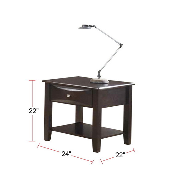 End Table of One Drawer in Brown SR016388