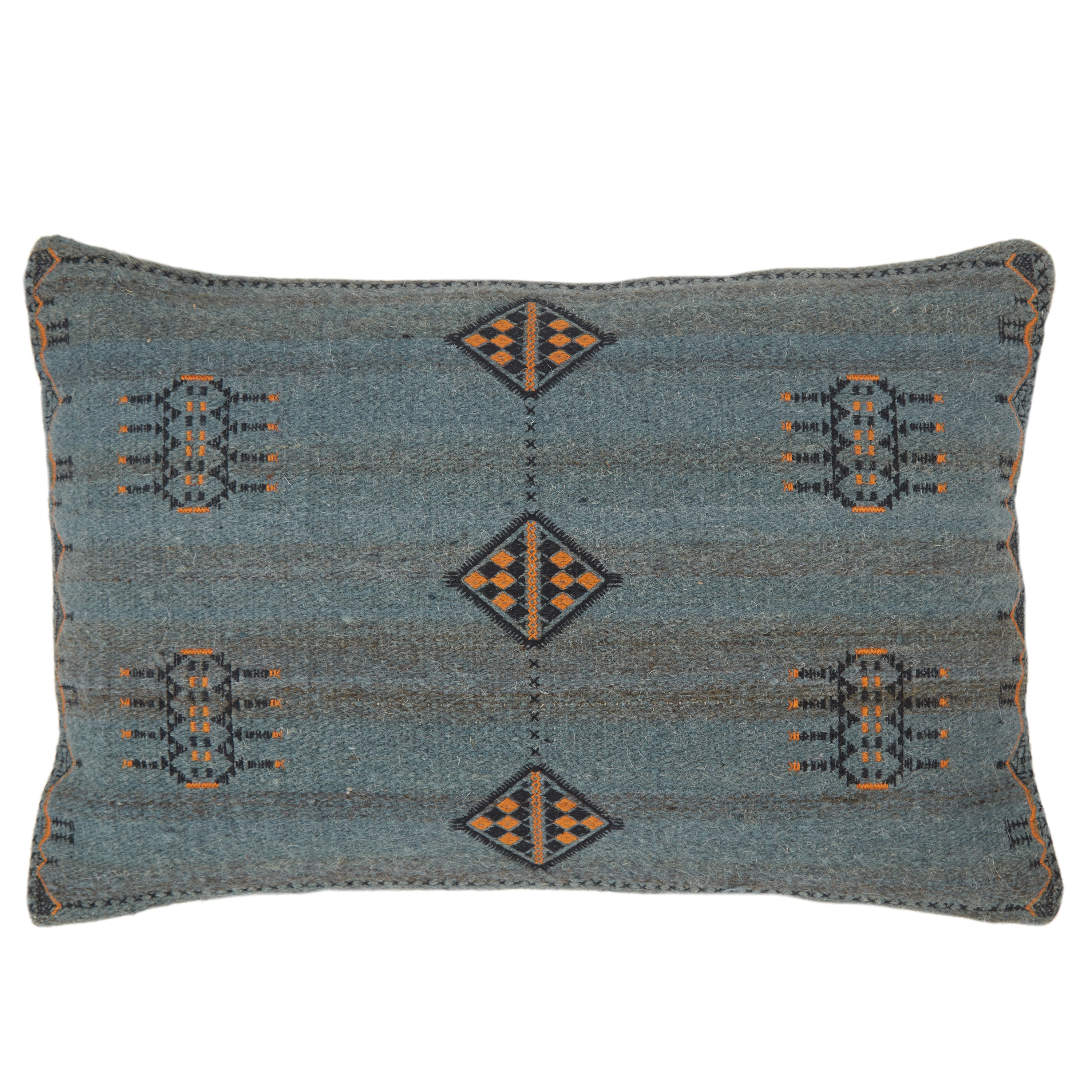 Tanant Tribal Pillow in Dark Blue & Gold