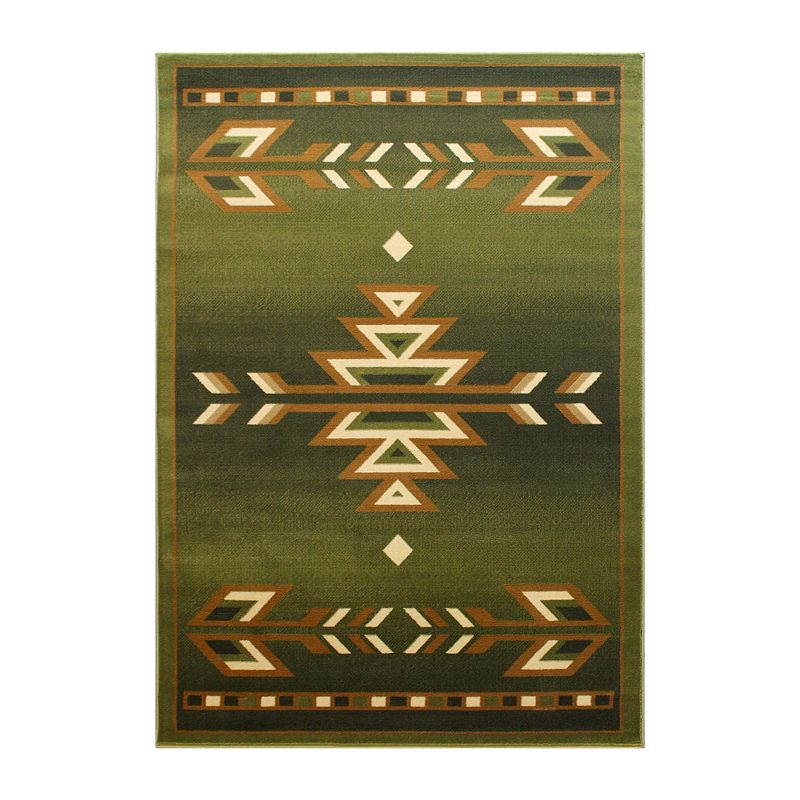 Masada Rugs Masada Rugs Southwest 8'x10' Native American Area Rug in Green