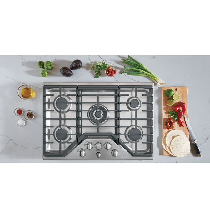 GE Cafe CGP95302MS1 30Inch Builtin Gas Cooktop In Stainless Steel