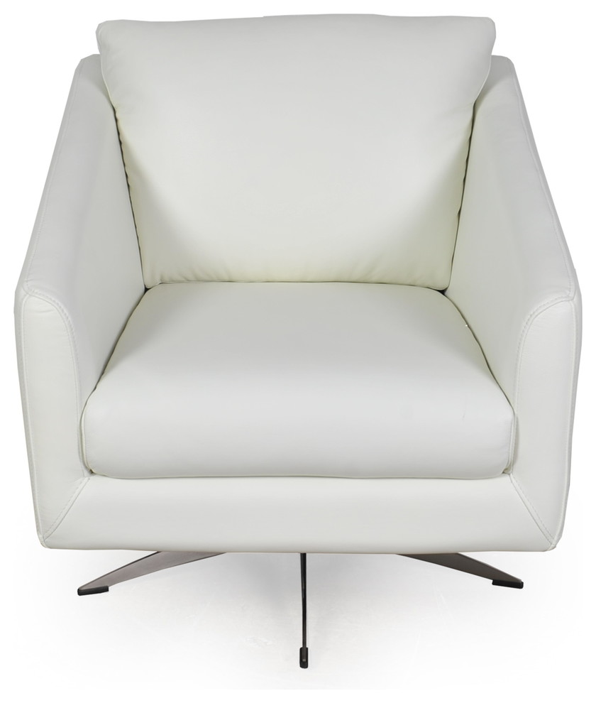 Jayden leather swivel chair   Contemporary   Armchairs And Accent Chairs   by Moroni  Houzz