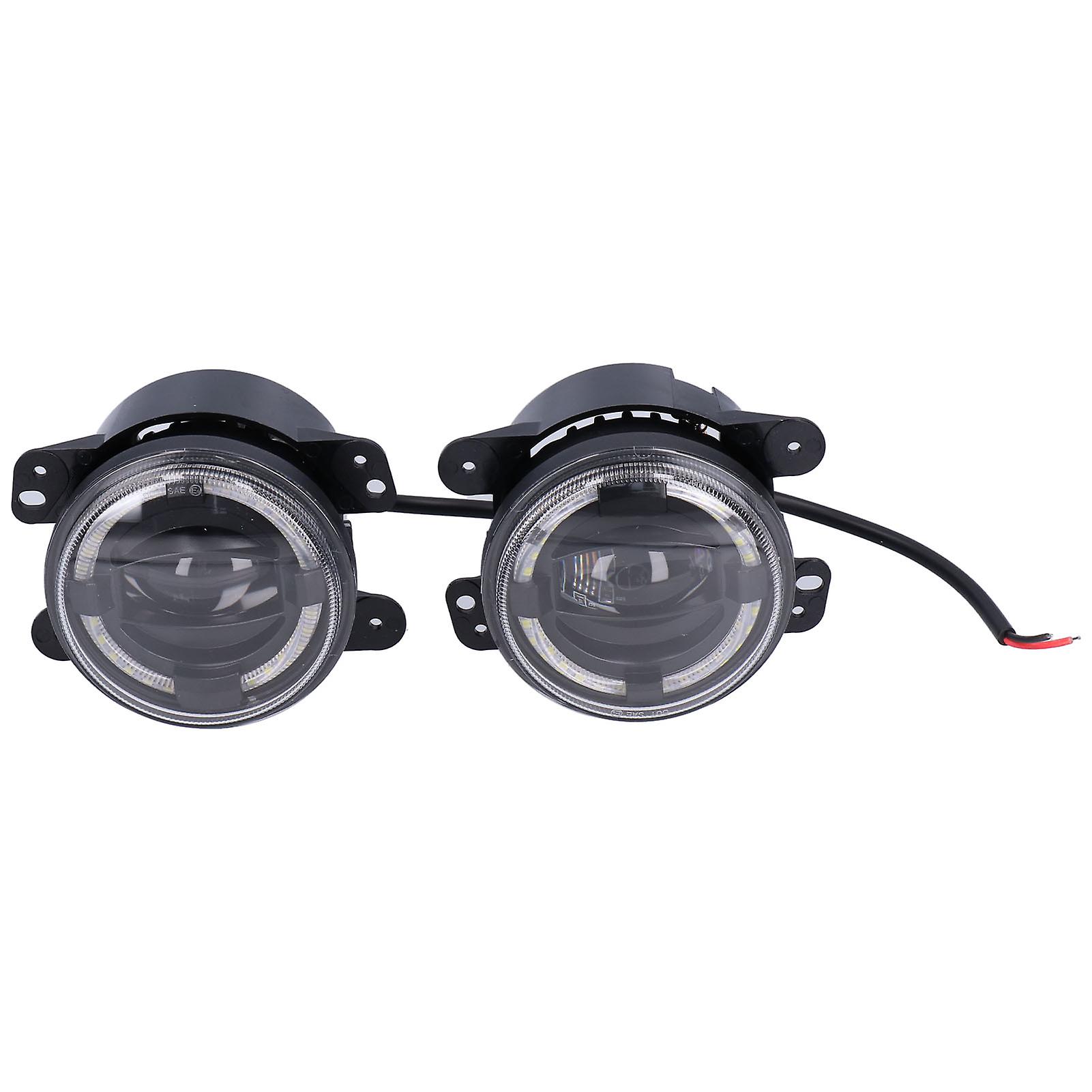 4in 30w Fog Light Led White Halo Drl 1224v Waterproof Fit For Jeep Wrangler 20072018