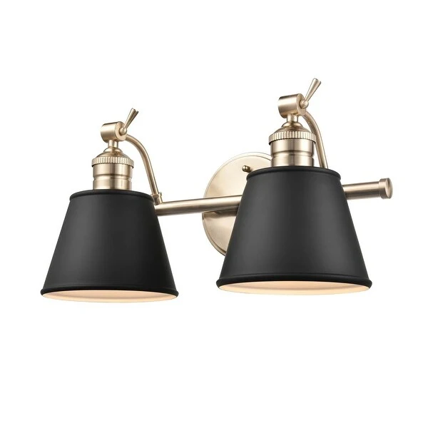 Millennium Lighting Layne Vanity Fixture in Multiple Finishes with Metal Shades