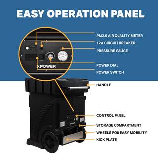 XPOWER 2000 CFM HEPA Air PurifierFiltration System with PM2.5 Air Quality Sensor AP-2500D