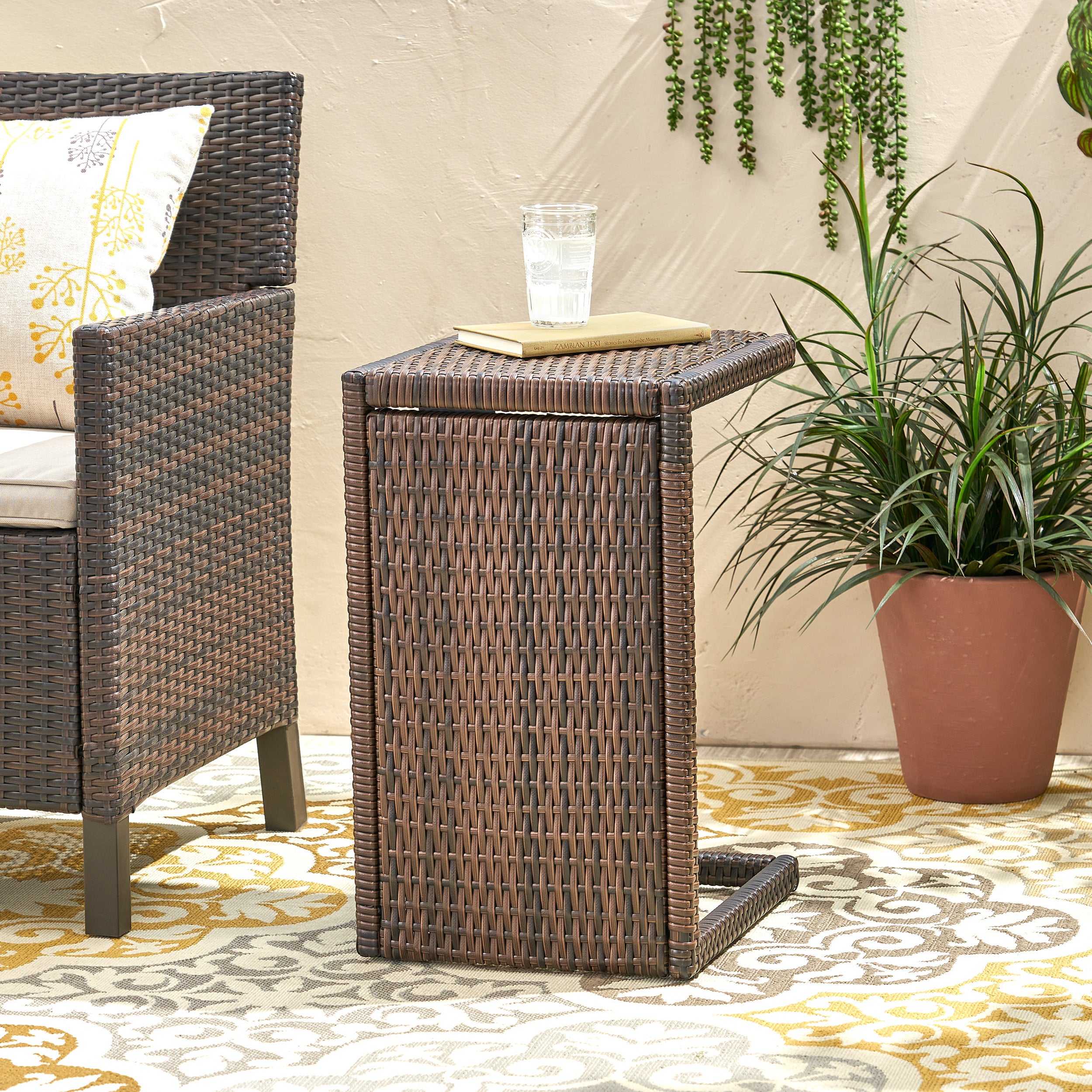 Forrest Outdoor Wicker Side Table