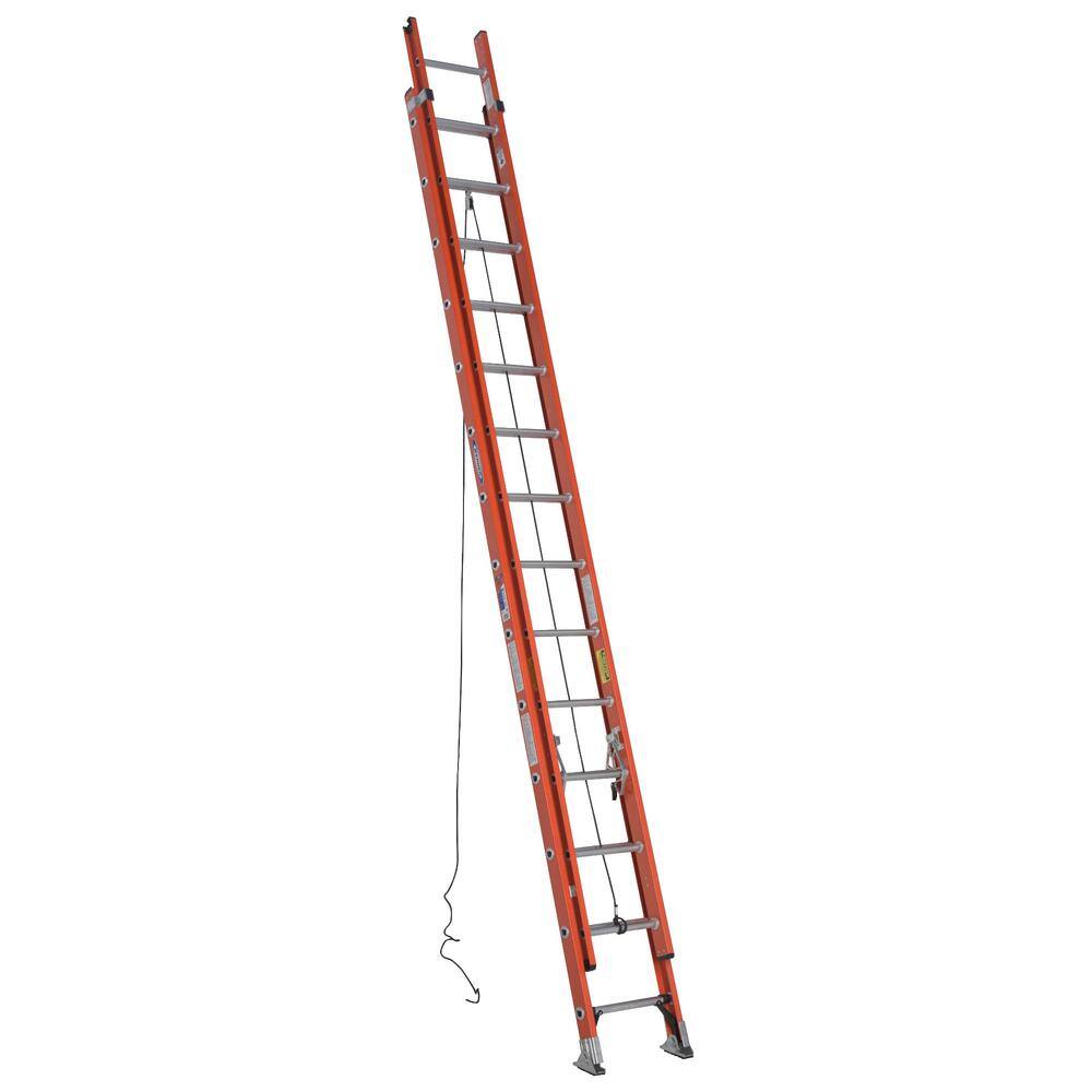 Werner 28 ft. Fiberglass Extension Ladder with 300 lbs. Load Capacity Type IA Duty Rating D6228-2