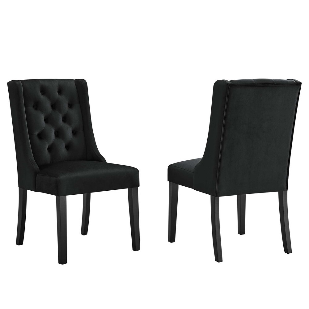 Baronet Performance Velvet Dining Chairs   Set of 2