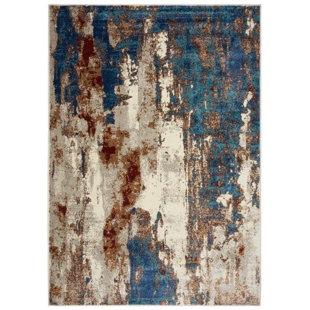 Luxe Weavers Lagos Collection Abstract Woven Area Rug