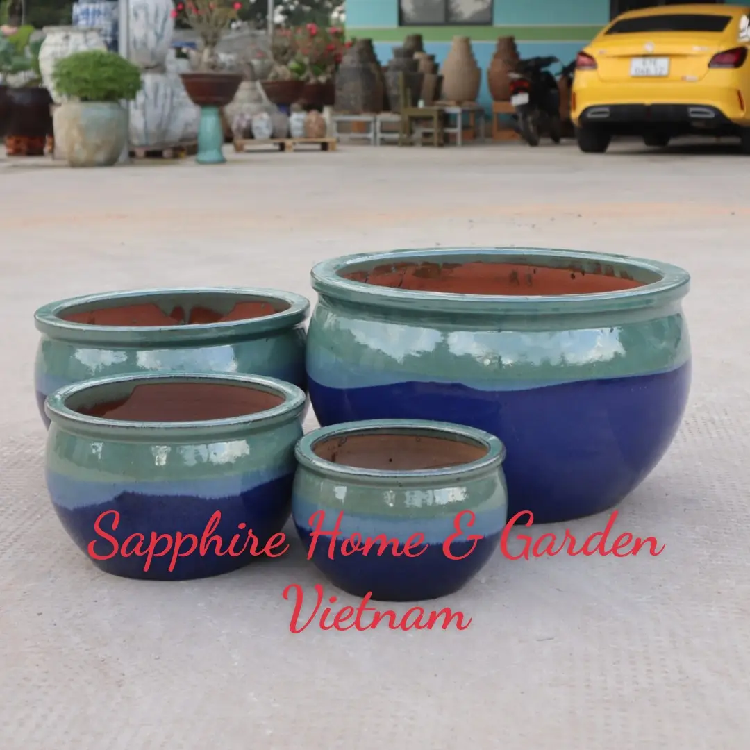 Glazed Ceramic Pots for Plants Garden outdoor pottery Large Rustic Atlantis Pots / Antique Pots wholesales garden center