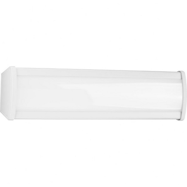 Progress Lighting Wrap And Strip Collection 1 light Led Flush Mount White Acrylic Shade Steel Damp Rated