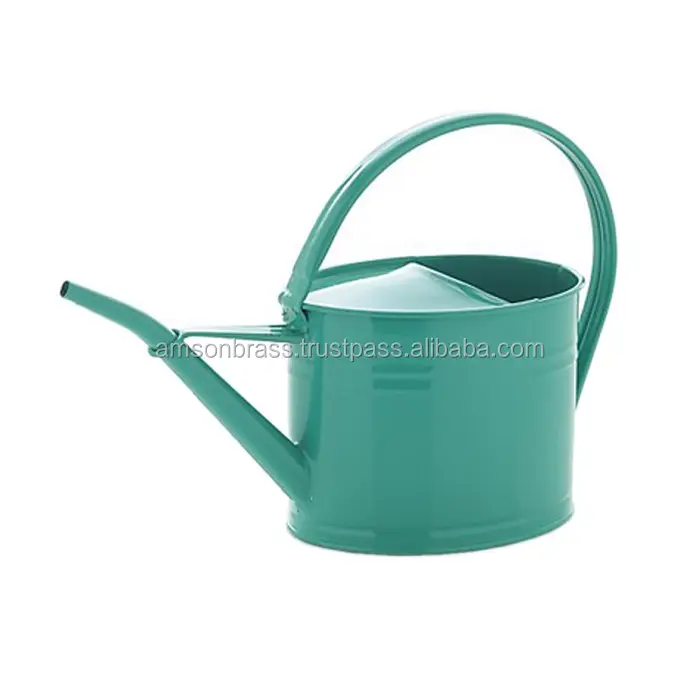 Garden Decoration Metal Iron Yellow Finished Watering Can Embossed Flower Garden Used Metal Watering Can