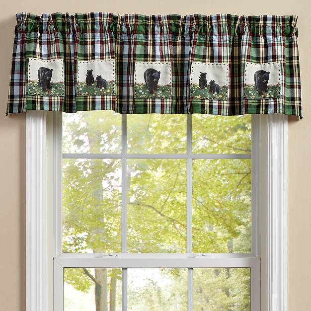 Park Designs Happy Trails Lined Bear Patch Valance 60 X 14