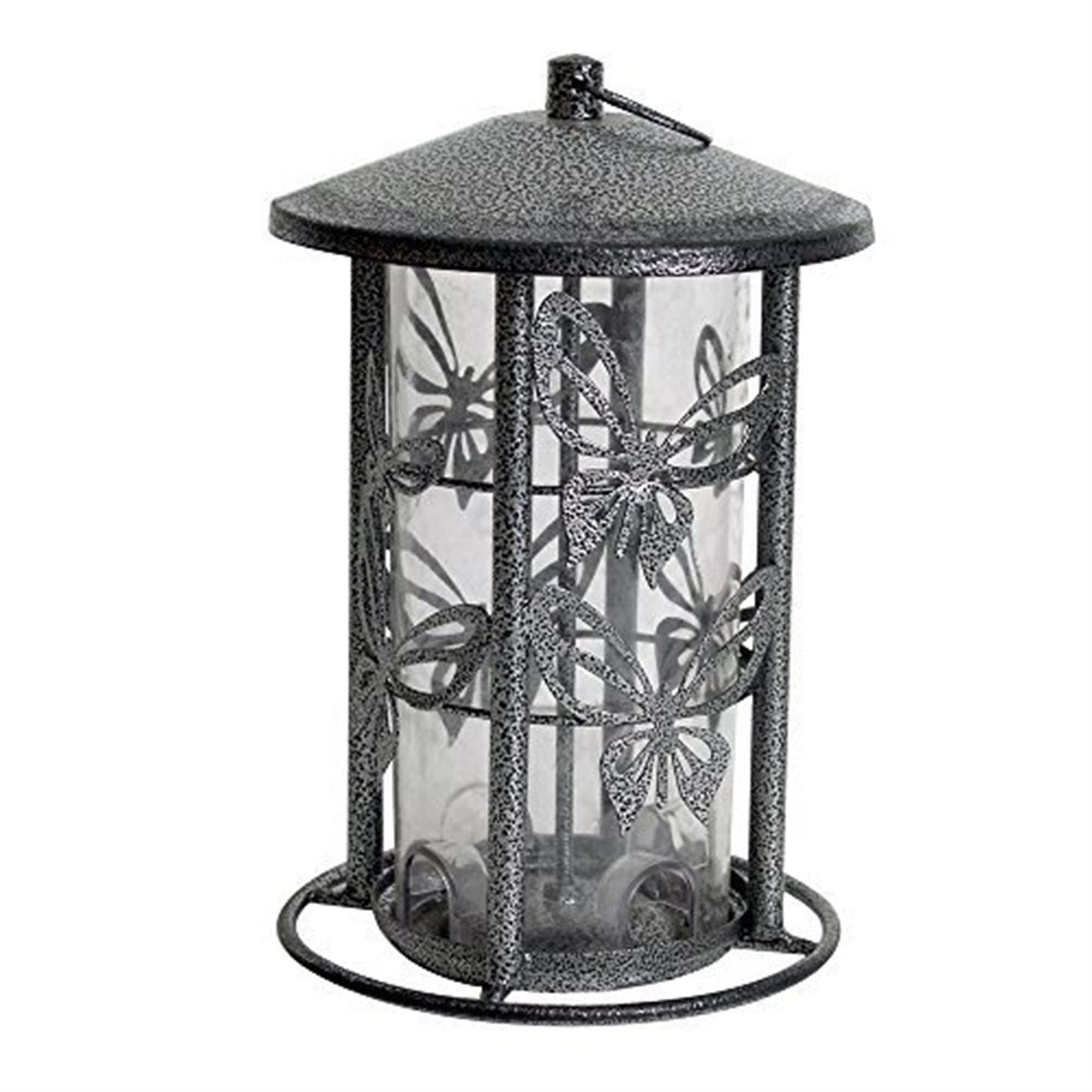 Heath Outdoor Products Butterfly Metal Wild Bird Feeder， Seed  Capacity 3 lbs