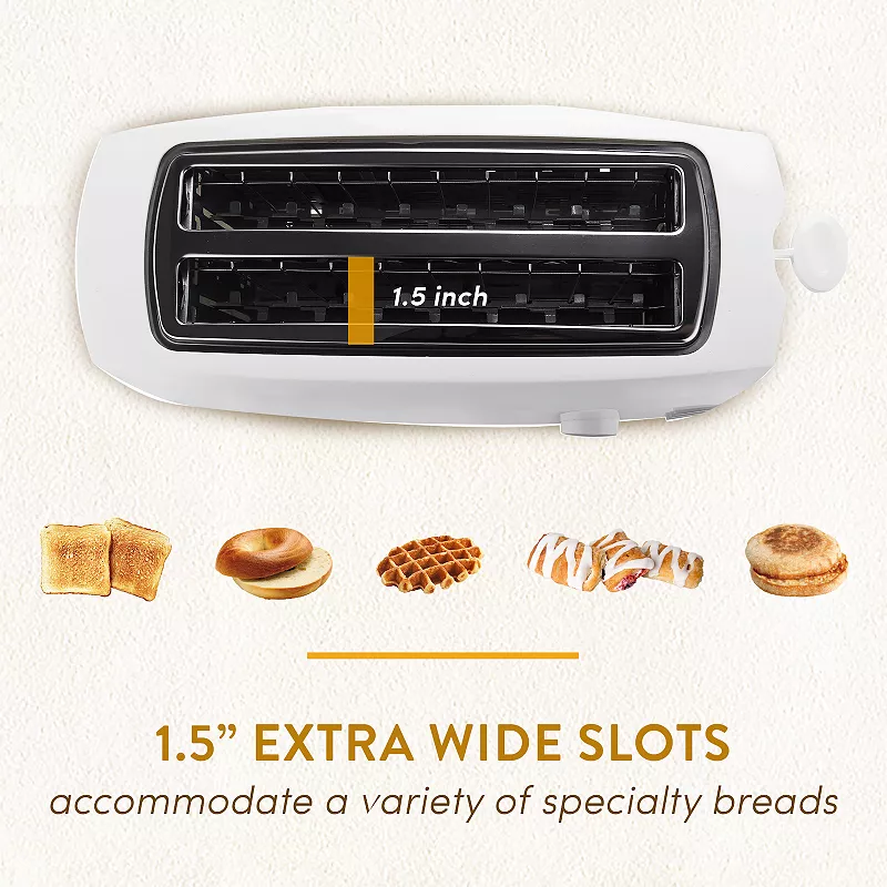 Elite Gourmet 4-Slice Long Slot Toaster