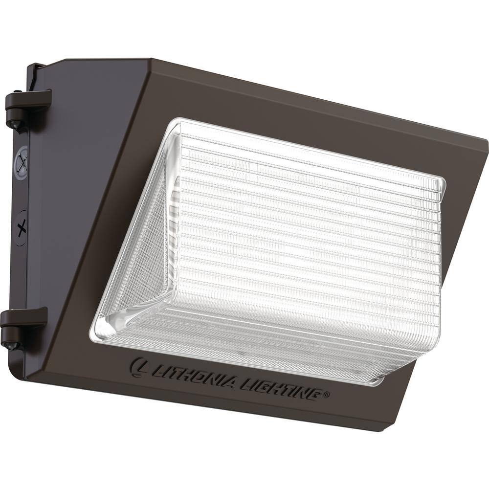 Lithonia Lighting Contractor Select TWR1 250-Watt Equivalent Integrated LED Dark Bronze Wall Pack Light Adjustable Lumens and CCT TWR1 LED ALO SWW2 UVOLT PE DDBTXD